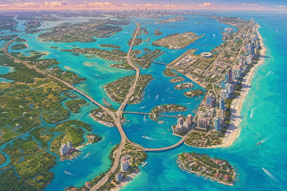 The map of Leonida in GTA VI