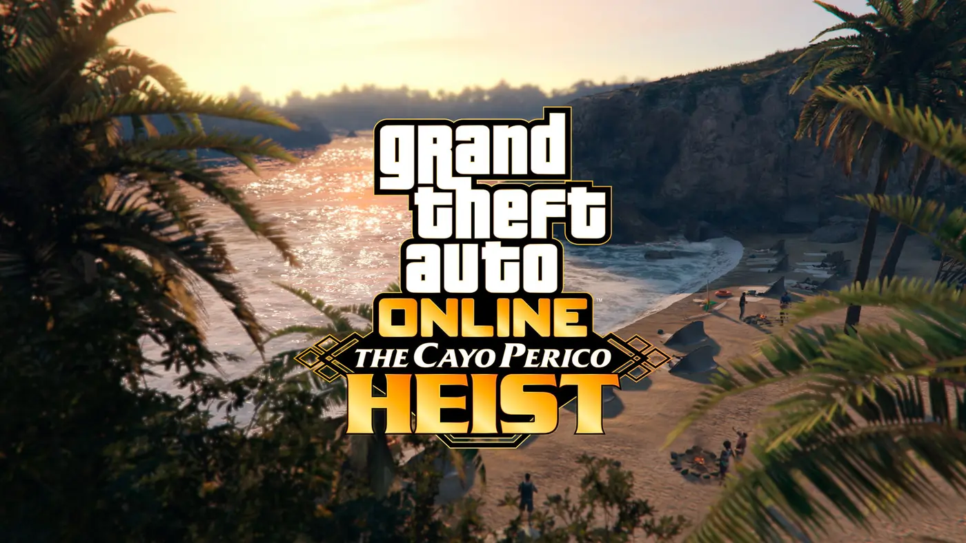 Cayo Perico island beach at sunset, cliffs and palm trees, seen from the brush